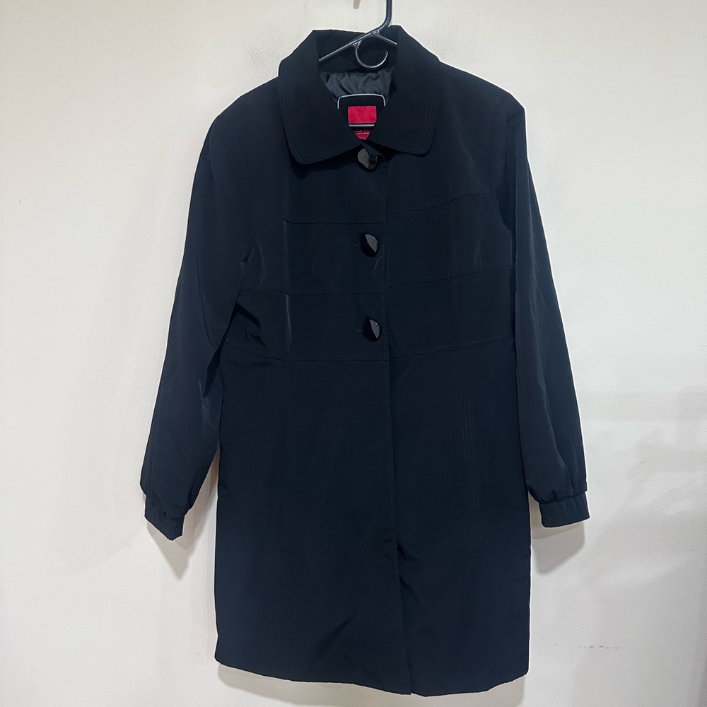 Esprit Classic Black Trench Coat. Size XL